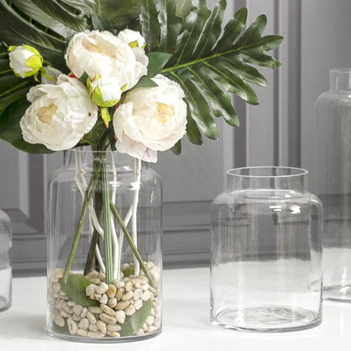 Glass Dimi Squat Dome Vase Clear - Small