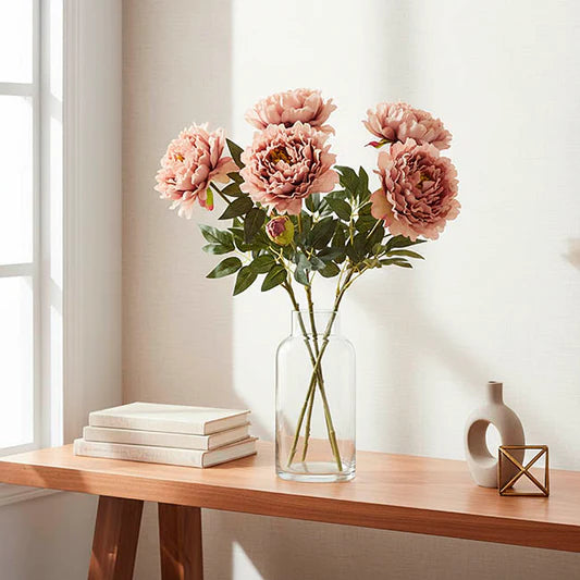 Vintage Peony Spray – Dusty Pink 70cm