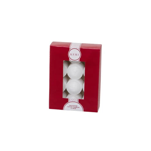 Votive Event Candle 8 Hour Bulk Pack 12 White (3.7x3.8cmH)