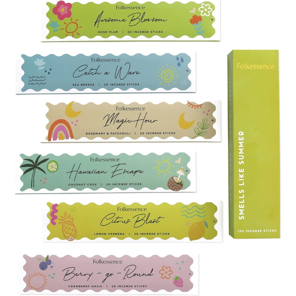 Smells Like Summer Incense 120 Sticks Gift Pack Folkessence