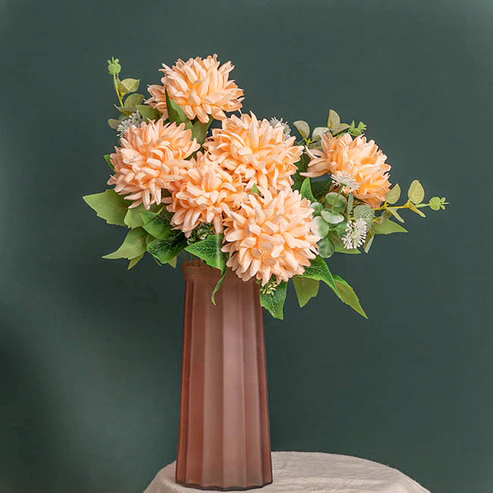 Chrysanthemum 7 Heads Bouquet Soft Peach (11cmDx48cmH)