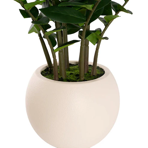 Faux Zamiifolia Potted Plant Real Touch Green (75cmH)
