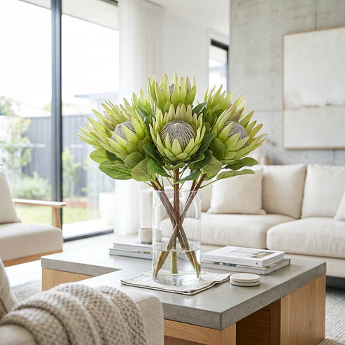 Native King Protea Real Touch Green (73cmH)