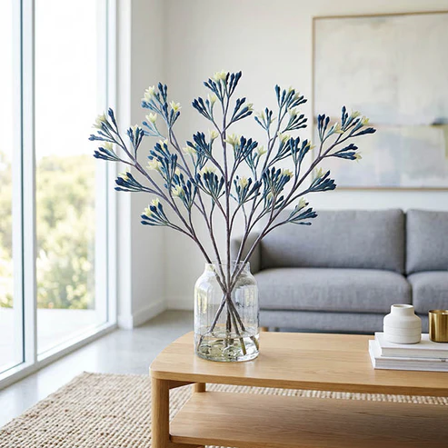 Native Artificial Kangaroo Paw Spray Blue Green (83cmH)