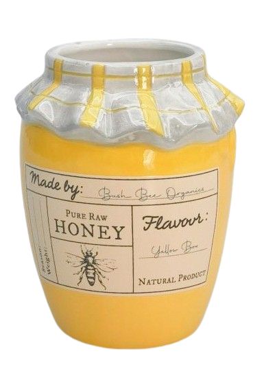 Honey Pot Vessel Yellow 11cm
