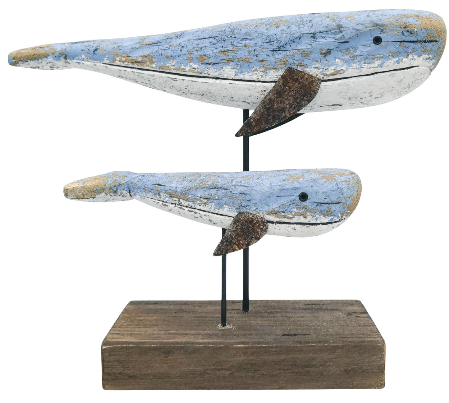 Drift Pair of Whales Table Ornament Blue