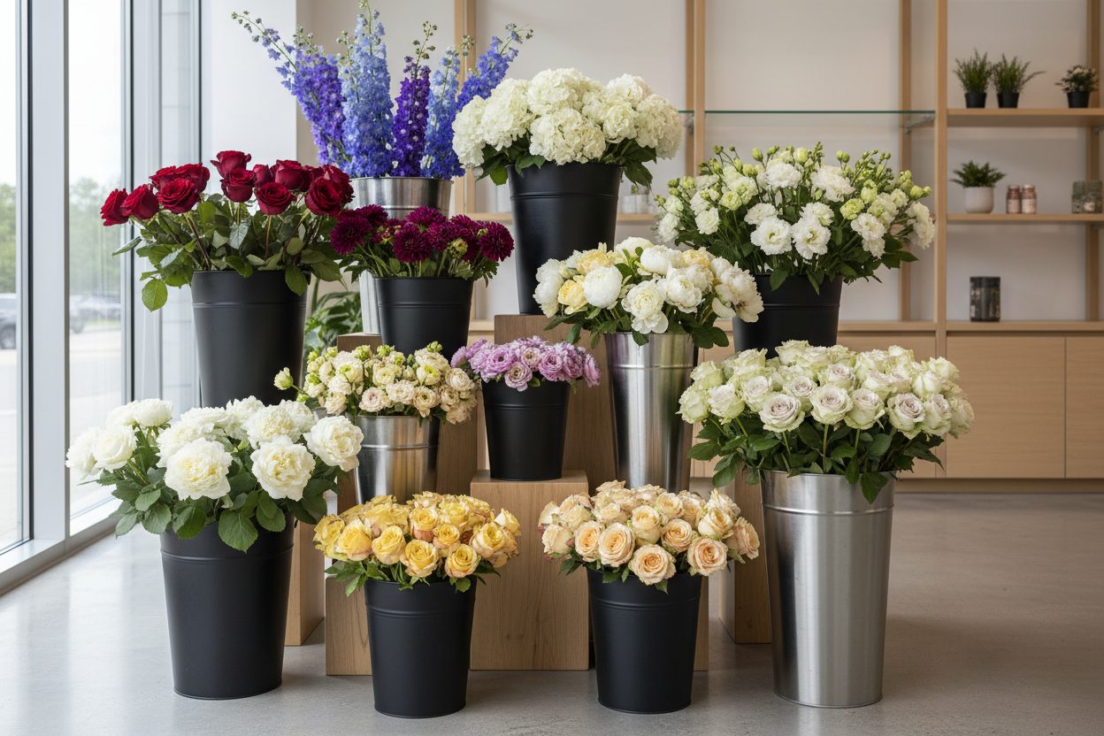 Flower Display Buckets