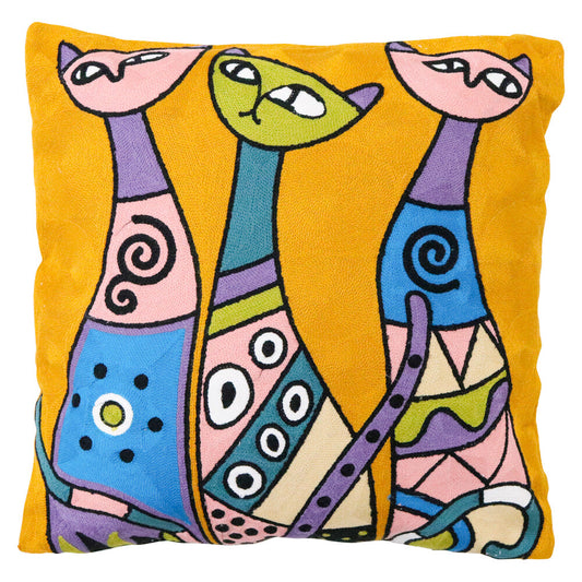 Cushion Picasso Cat Trio