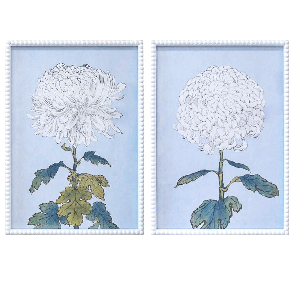 Framed Print Asstd White Flowers