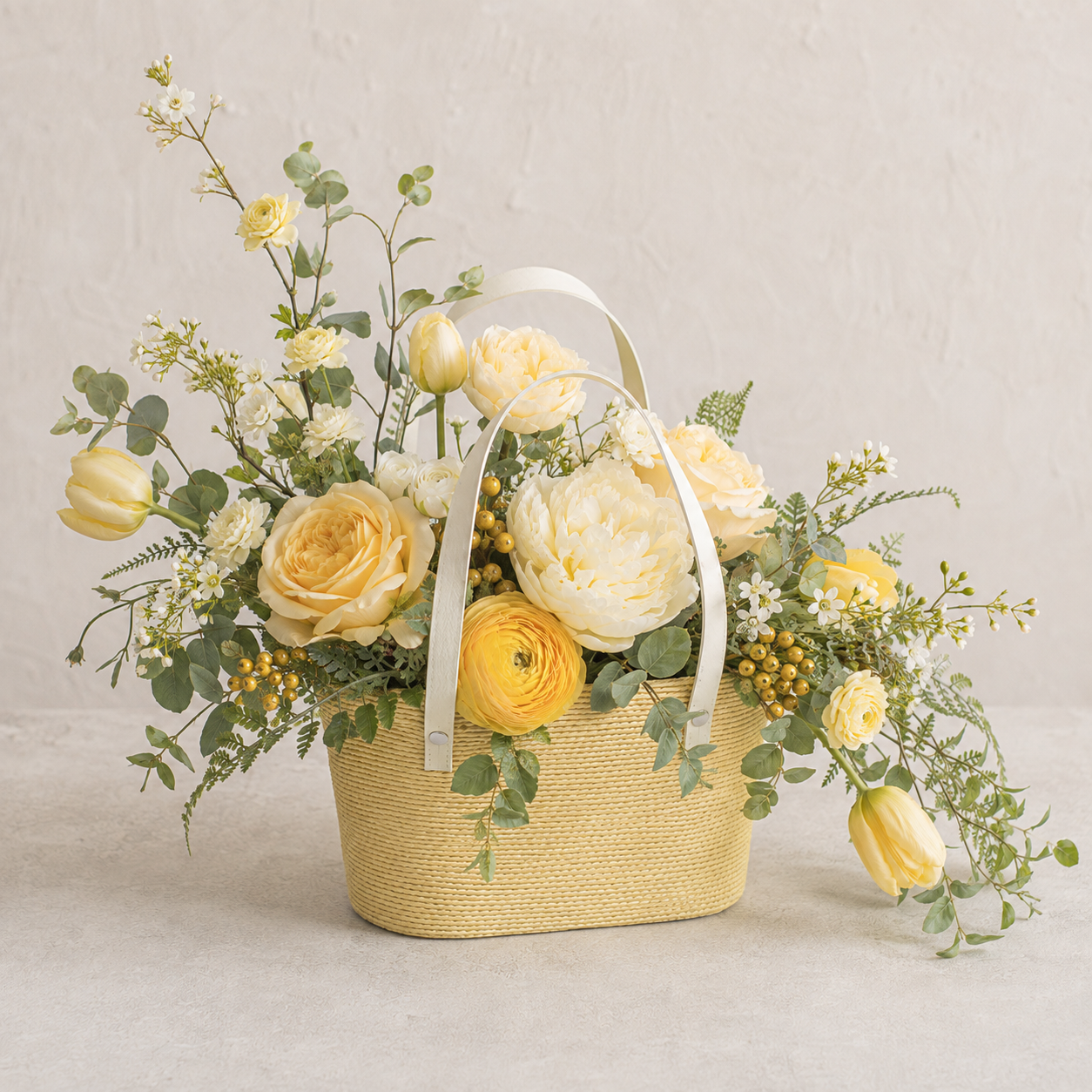 Golden Affection Flower Basket – Sunshine