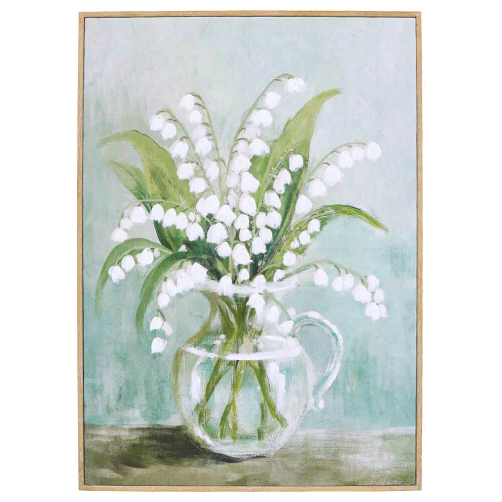 Framed Canvas Jug Of Flowers