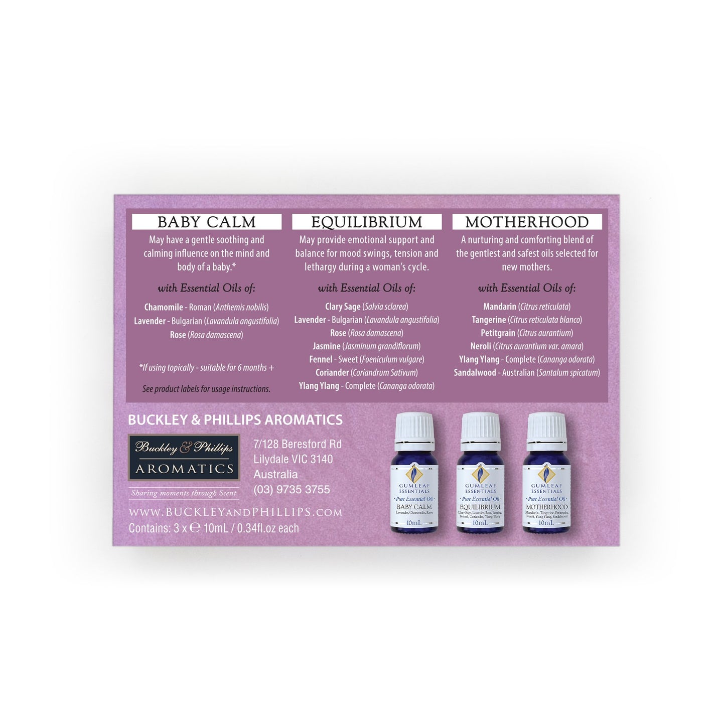 Mother Trio Essential Oil Box Set - Gumleaf Essentials