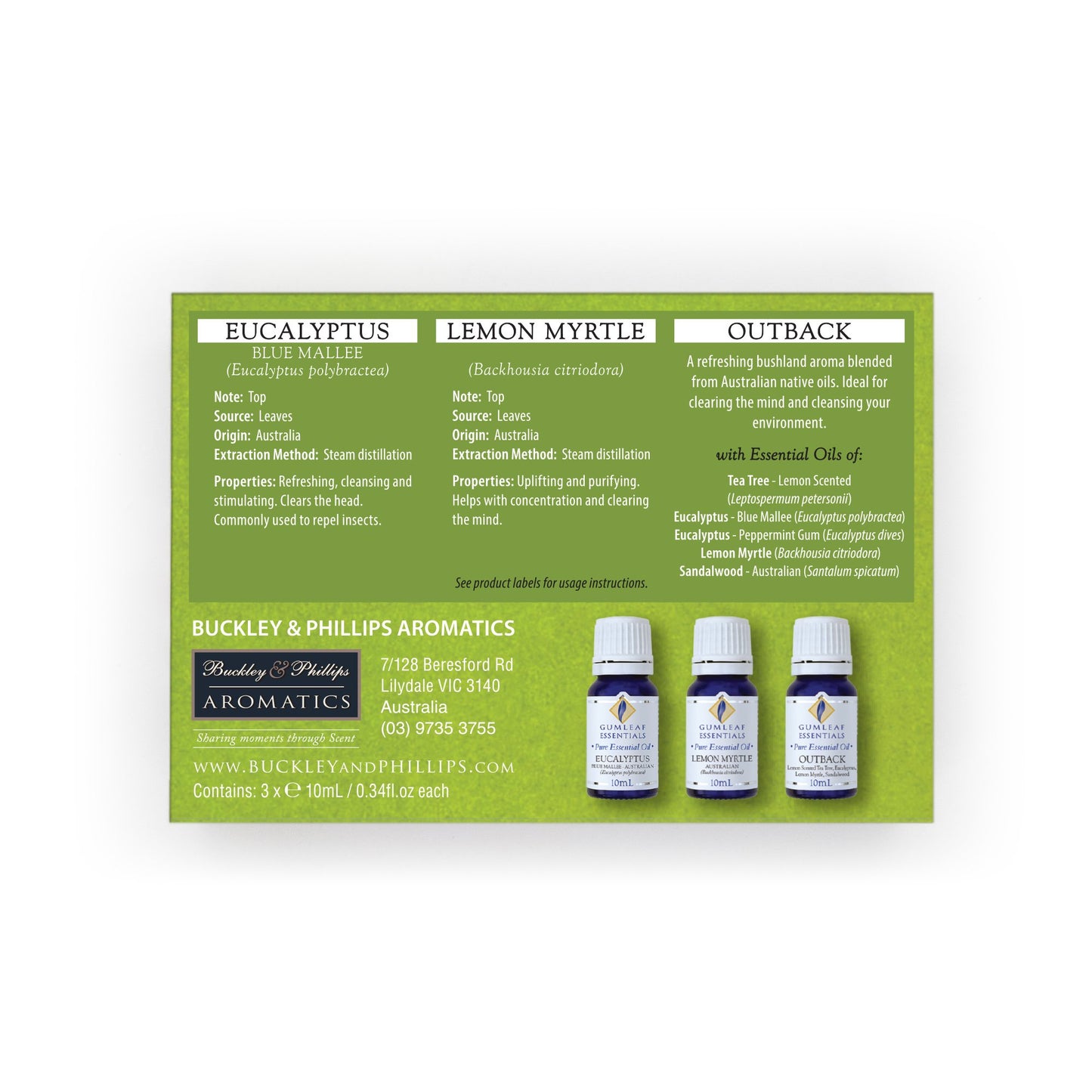 Native Trio Essential Oil Box Set - GUMLEAF ESSENTIALS