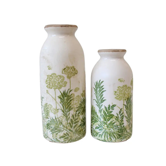 Bud Vase Botanical Green