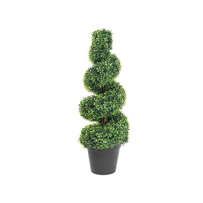 Topiary Spiral Tree Boxwood UV Resistant Green (90cmH)