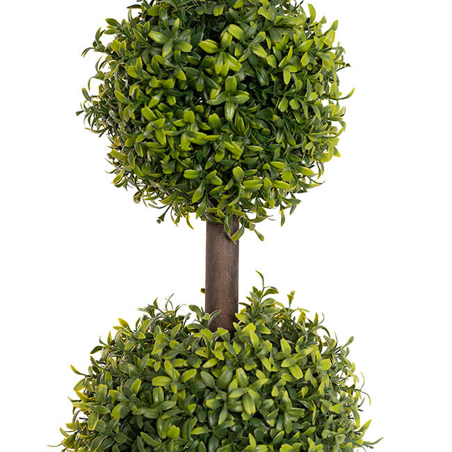 Topiary Tree 2 Ball Faux Boxwood UV Resistant Green (70cmH)
