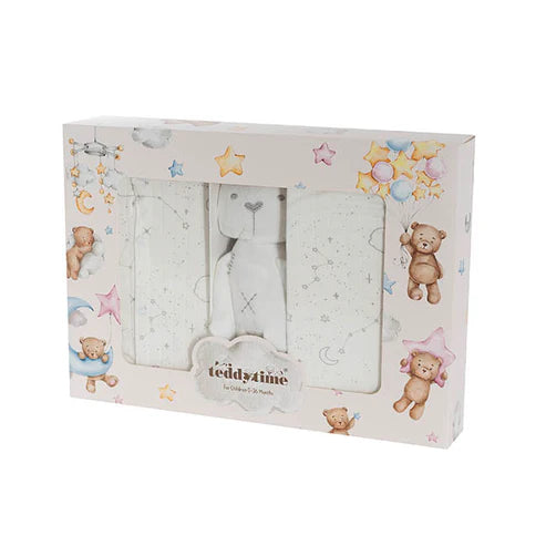 Constellation Print 100% Cotton Baby Gift Box Set 8 White