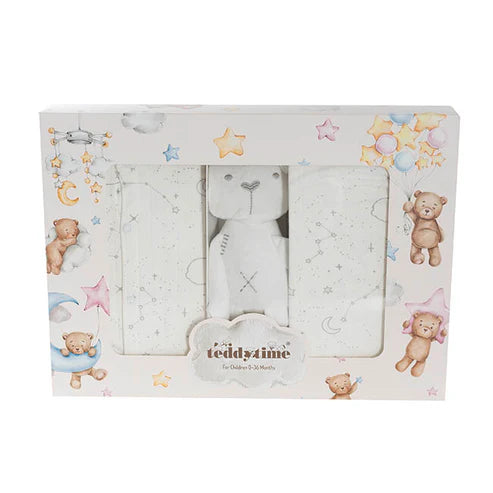 Constellation Print 100% Cotton Baby Gift Box Set 8 White