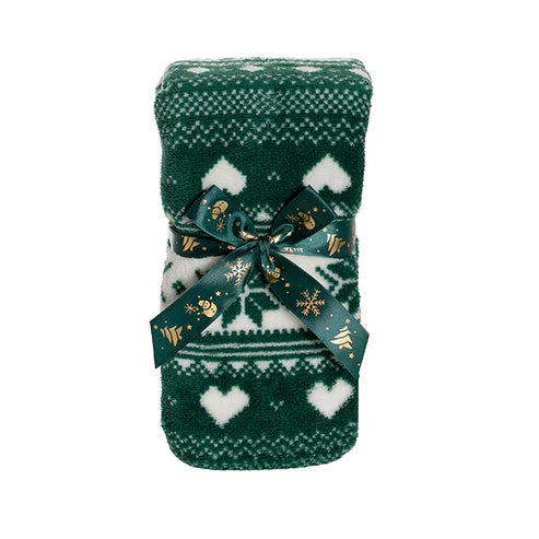 Christmas Tree & Blanket Gift Pack Green (25cmH)