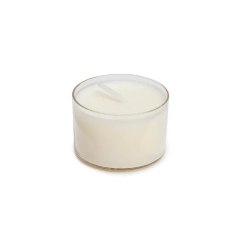 Tealight Candle Clear Cup 9 Hour 25 Pack White (38mmx25mmH)