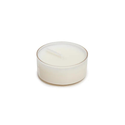 Tealight Candle Clear Cup 4 Hour 50 Pack White (38mmx17mmH)