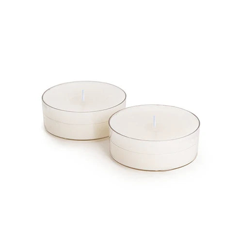 Tealight Candle Clear Cup X Large Pack 2 White (5.8Dx2.3cmH)