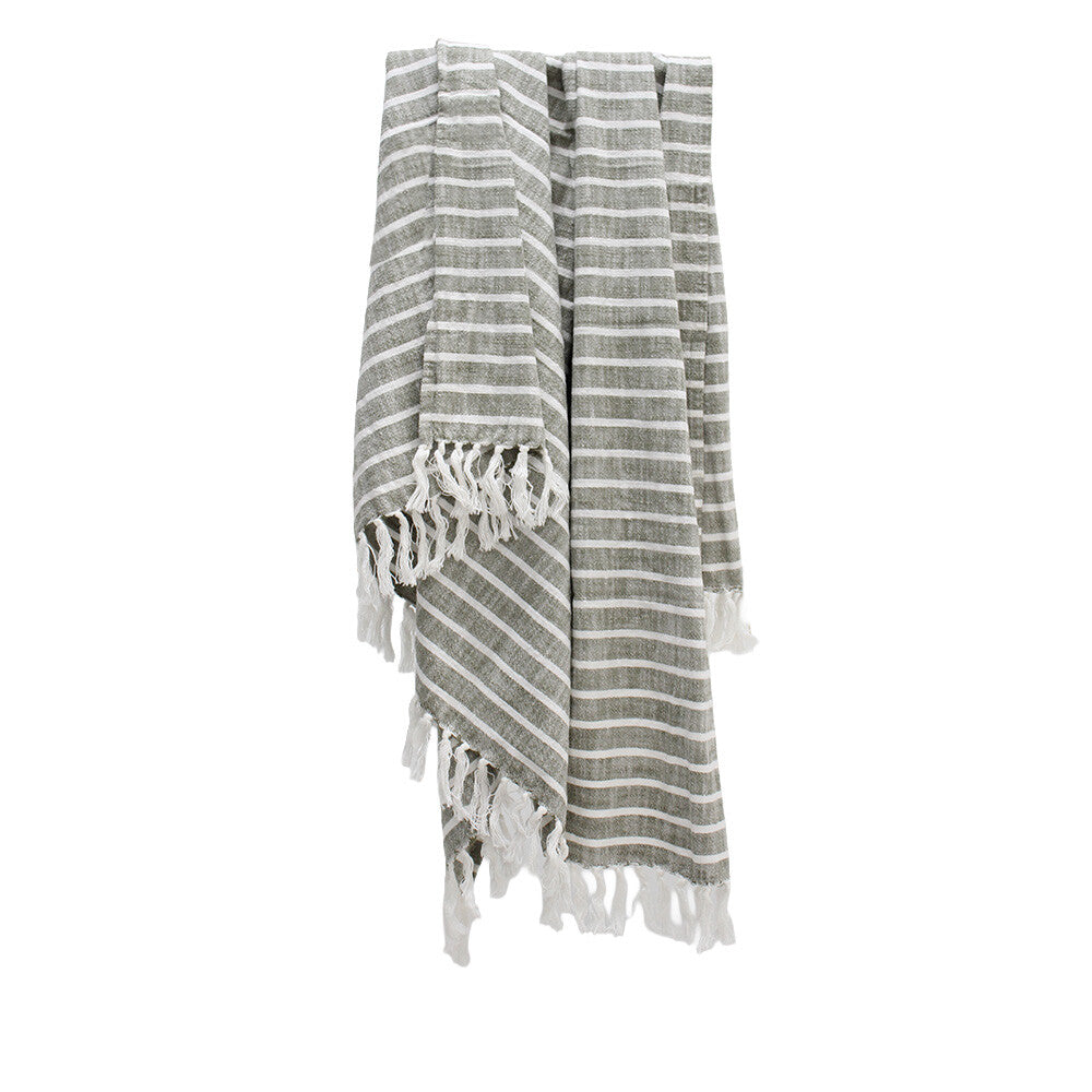 Throw Harbour Stripe Olive