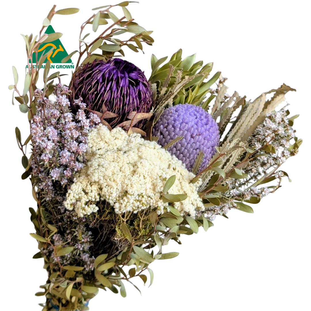 Australian Dried Ready 2 Go Mixed Bunch, 45cm, Lilac