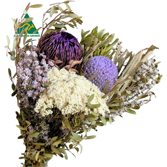 Australian Dried Ready 2 Go Mixed Bunch, 45cm, Lilac