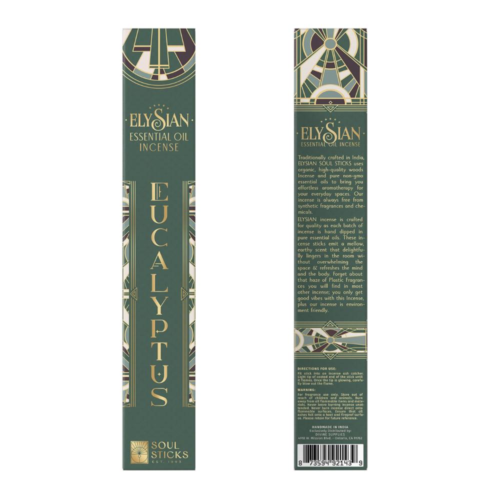 Eucalyptus Essential Oil Incense 10 Sticks Elysian
