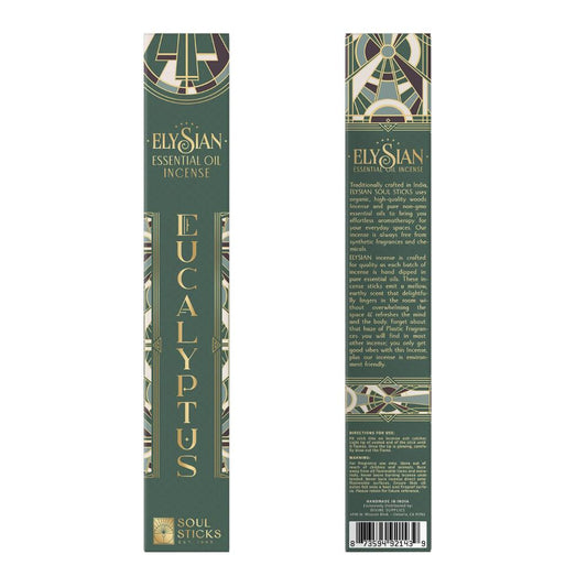 Eucalyptus Essential Oil Incense 10 Sticks Elysian