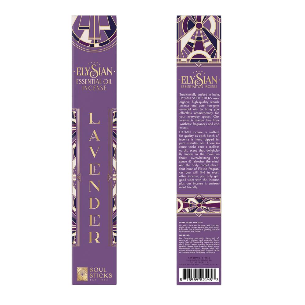 Lavender Essential Oil Incense 10 Sticks Elysian