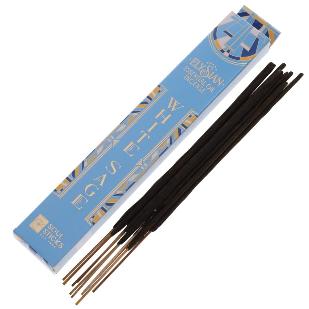 White Sage Essential Oil Incense 10 Sticks Elysian