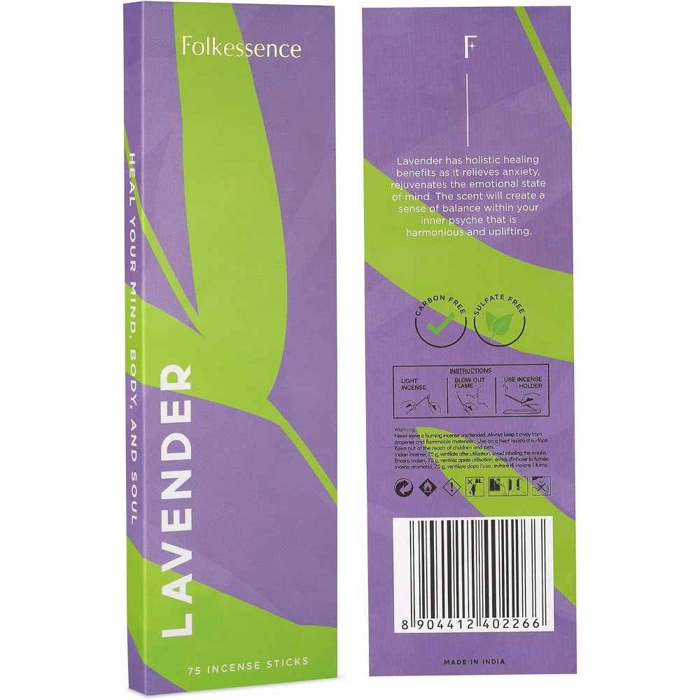 Lavender Incense 75 Sticks Folkessence