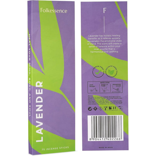 Lavender Incense 75 Sticks Folkessence