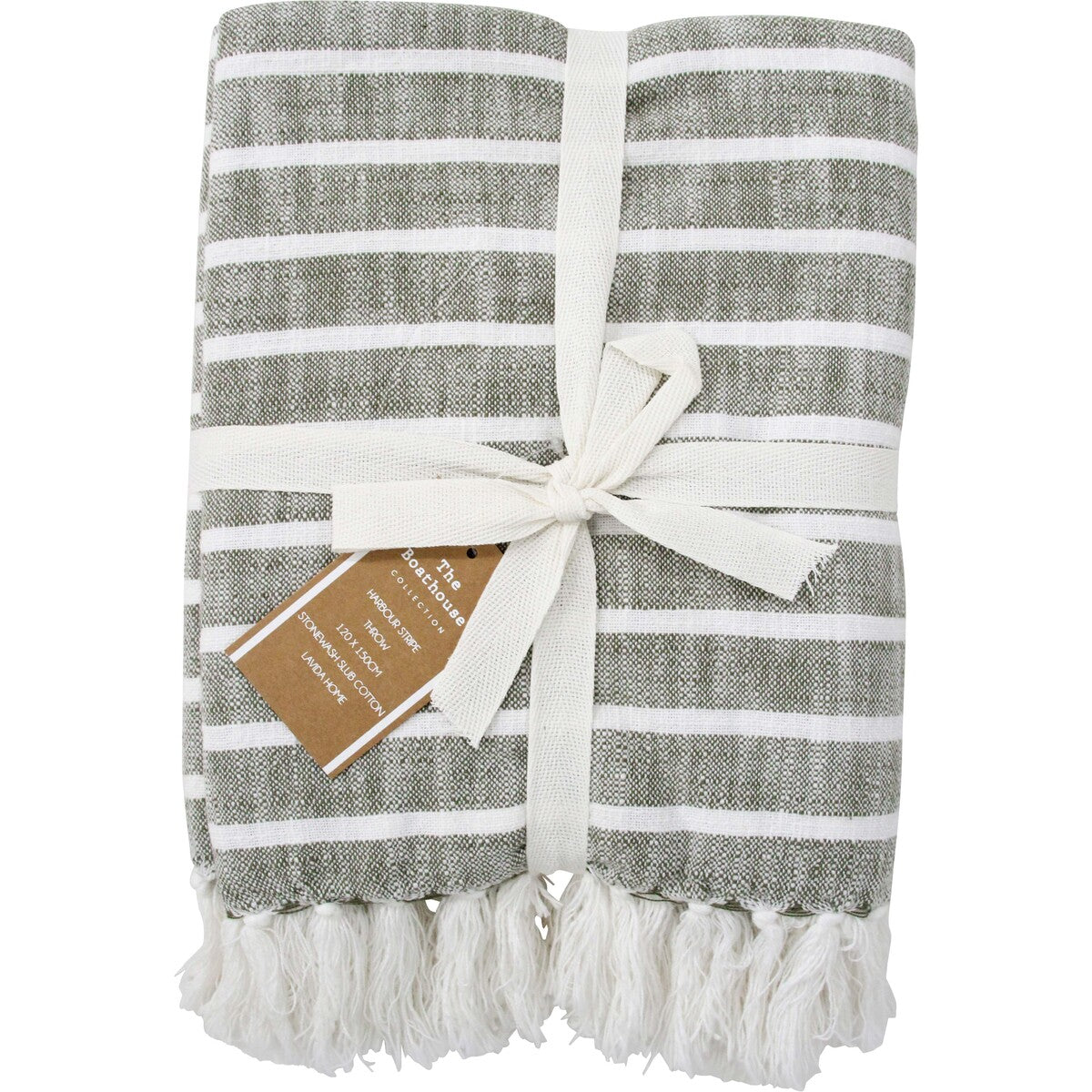 Throw Harbour Stripe Olive