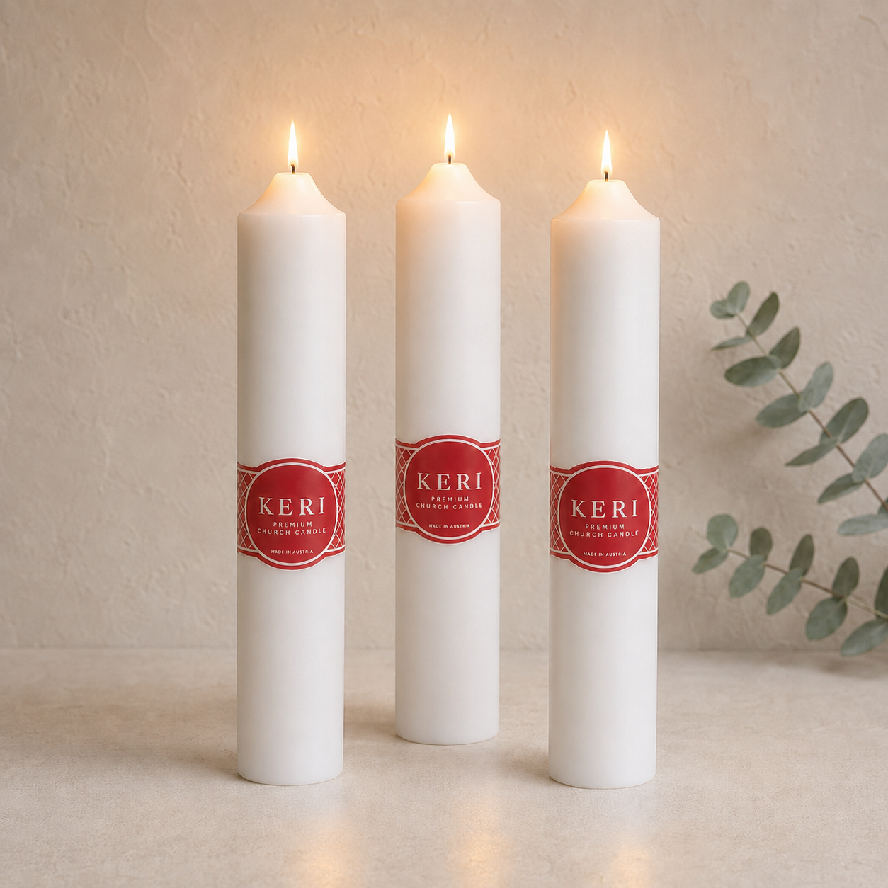 Church Pillar Candle White 5x20cmH