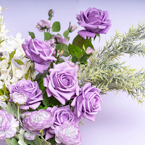 Bella Rose Real Touch Full Bloom Lge Soft Purple (12Dx65cmH)
