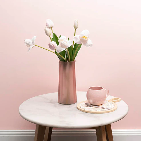 Real Touch 7 Head Tulip Bunch Pale Pink (49cmH)