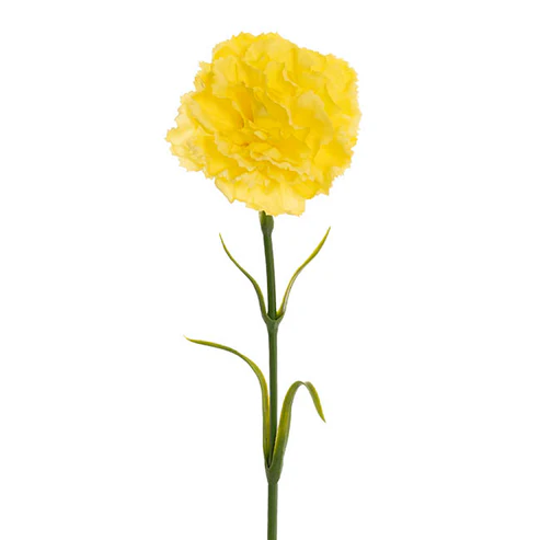 Real Touch Ruffle Carnation Stem Bright Yellow (9cmDx52cmH)