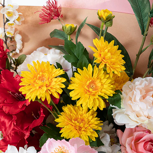 Chrysanthemum x 7 Head Spray Yellow (83cmH)