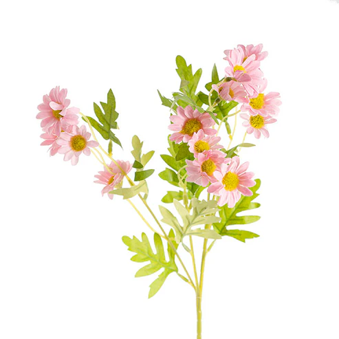 Daisy Spray 15x Flowers Soft Pink (3.5cmDx63cmH)