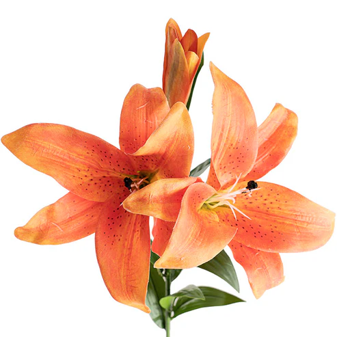 Tiger Lily 3 Head Real Touch Orange (90cmH)