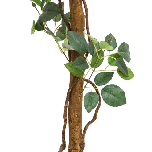 Artificial Rose Topiary Tree Potted White (120cmH)