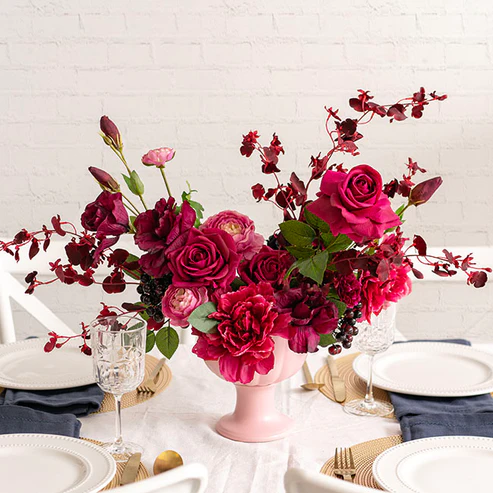 Bella Rose Real Touch Full Bloom Lge Fuchsia (12cmDx65cmH)