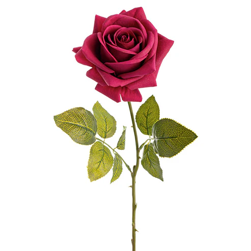 Bella Rose Real Touch Full Bloom Lge Fuchsia (12cmDx65cmH)