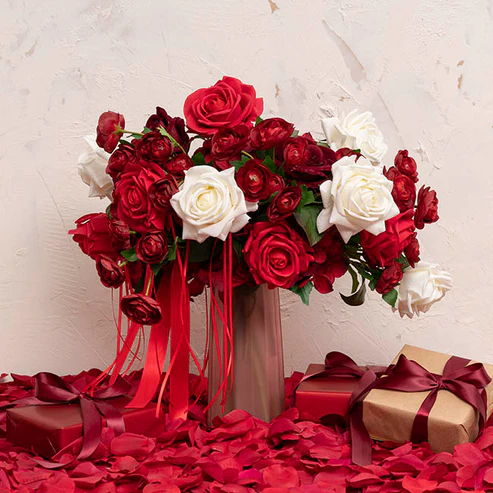 Bella Rose Real Touch Full Bloom Lge Red (12cmDx65cmH)