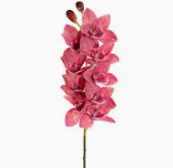 Cymbidium Orchid Real Touch 9 Head Rouge Pink (76cmH)