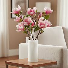 Magnolia Open Flower Spray with Bud Mauve (71cmH)