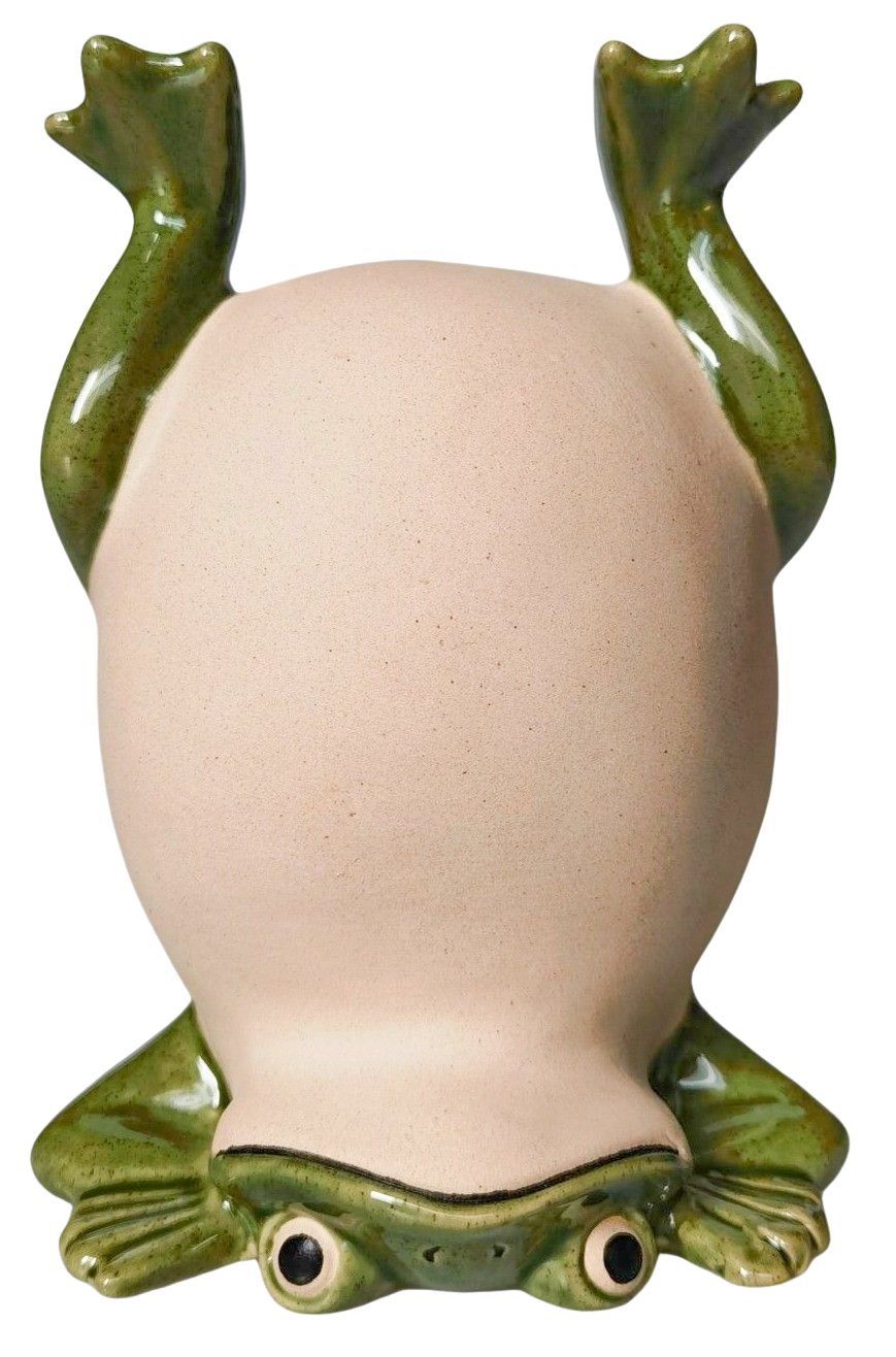 Frog Handstand Ornament Green 11cm